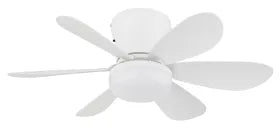 Ventilateur de plafond métal blanc - Delores