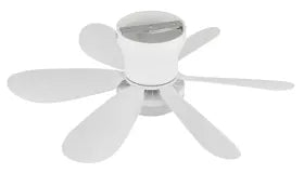 Ventilateur de plafond métal blanc - Delores