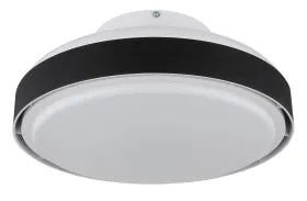 Ventilateur de plafond plastique blanc mat et lampe - Carney