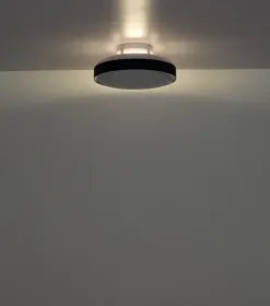 Ventilateur de plafond plastique blanc mat et lampe - Carney