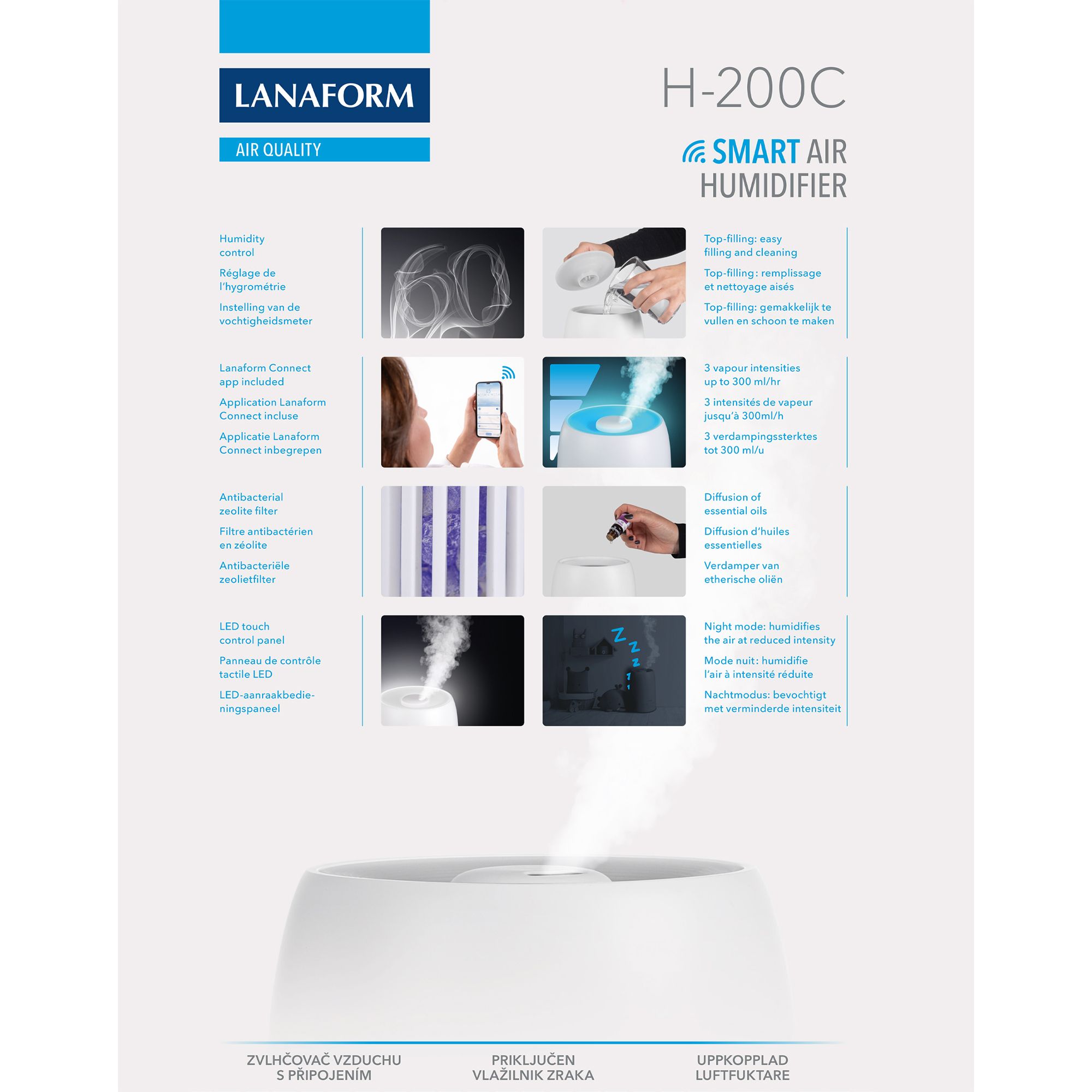 Humidificateur d’air intérieur connecté - H200C
