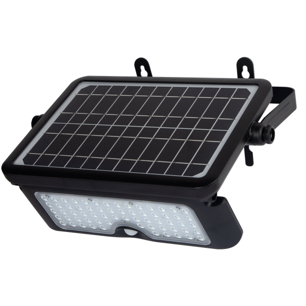 FlinQ Solar LED Floodlight 10W - Projecteur à énergie solaire - Lampe d'extérieur - IP65 - Lumière vive avec détecteur de mouvement