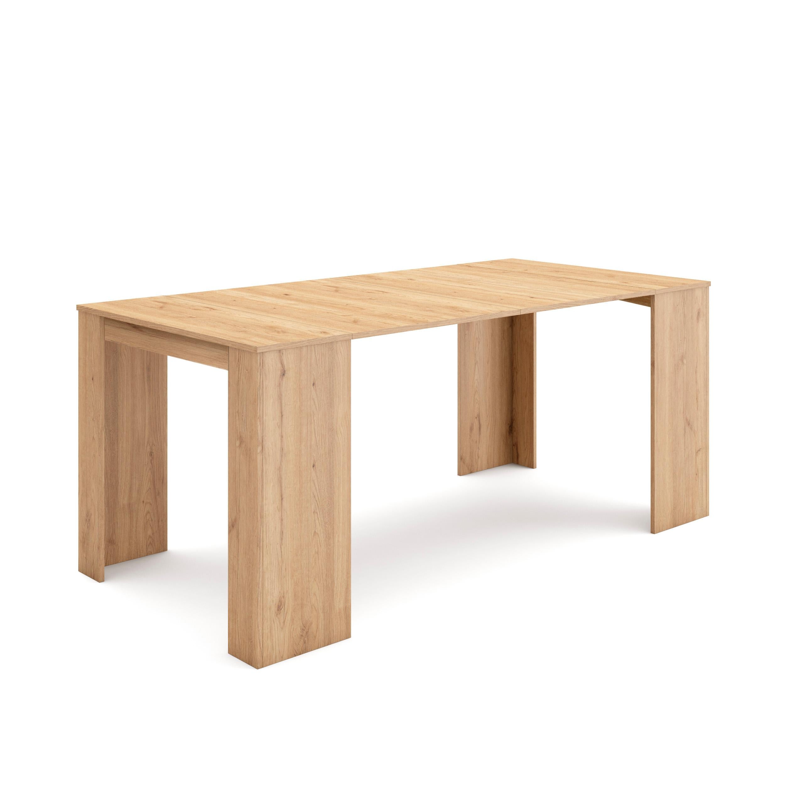 Table console extensible, 140, Pour 6 personnes, chene