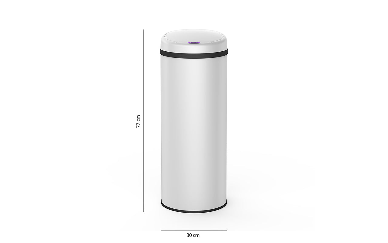 Poubelle 50 L automatique Blanche