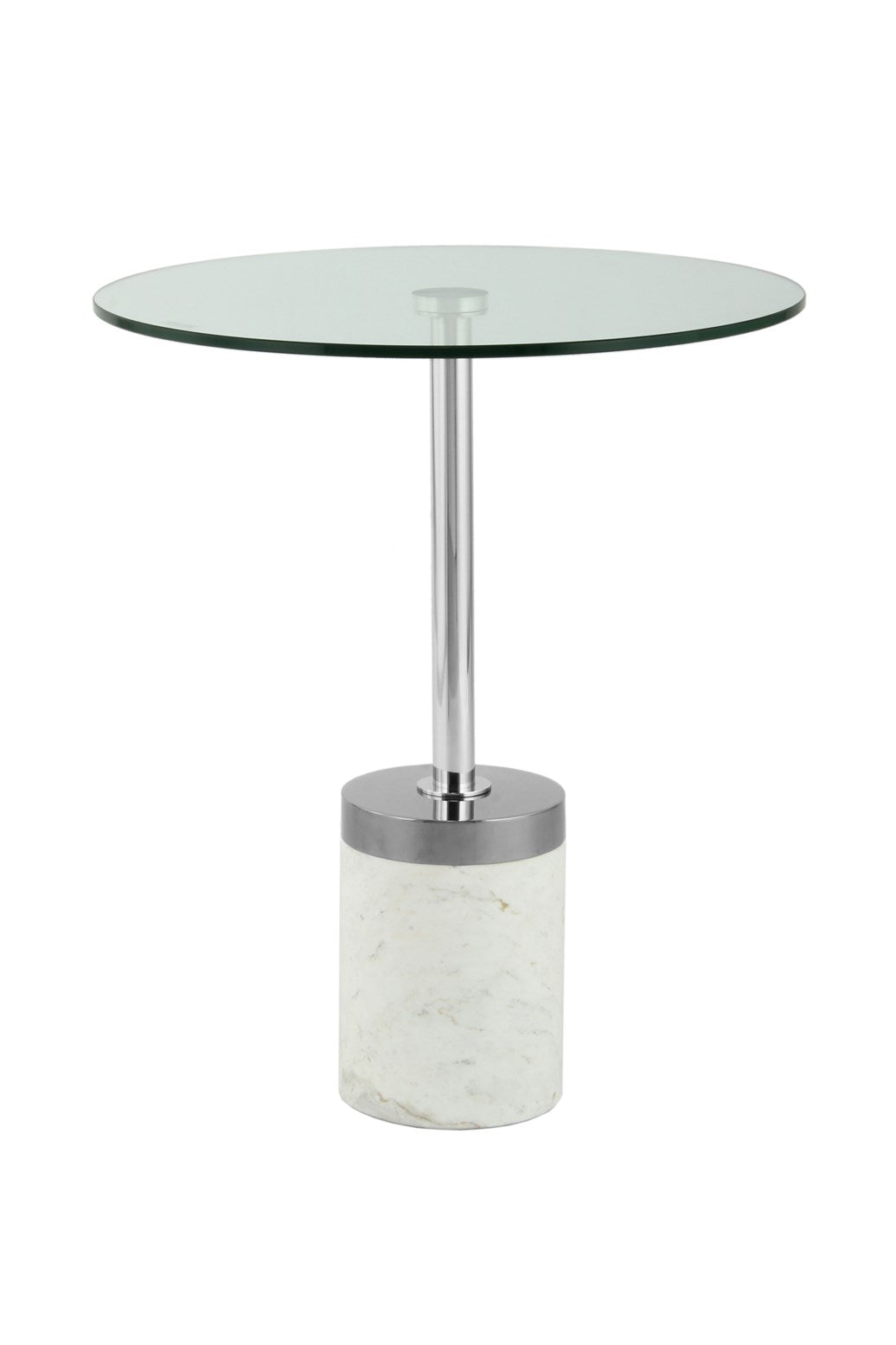 Table d'appoint argent blanc - Lana