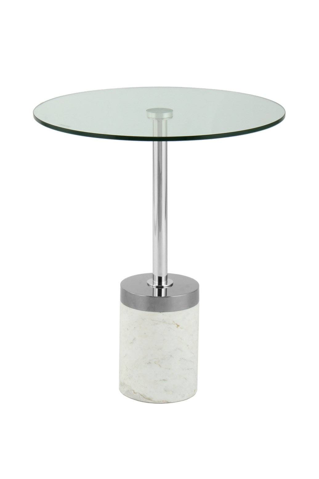 Table d'appoint argent blanc - Lana