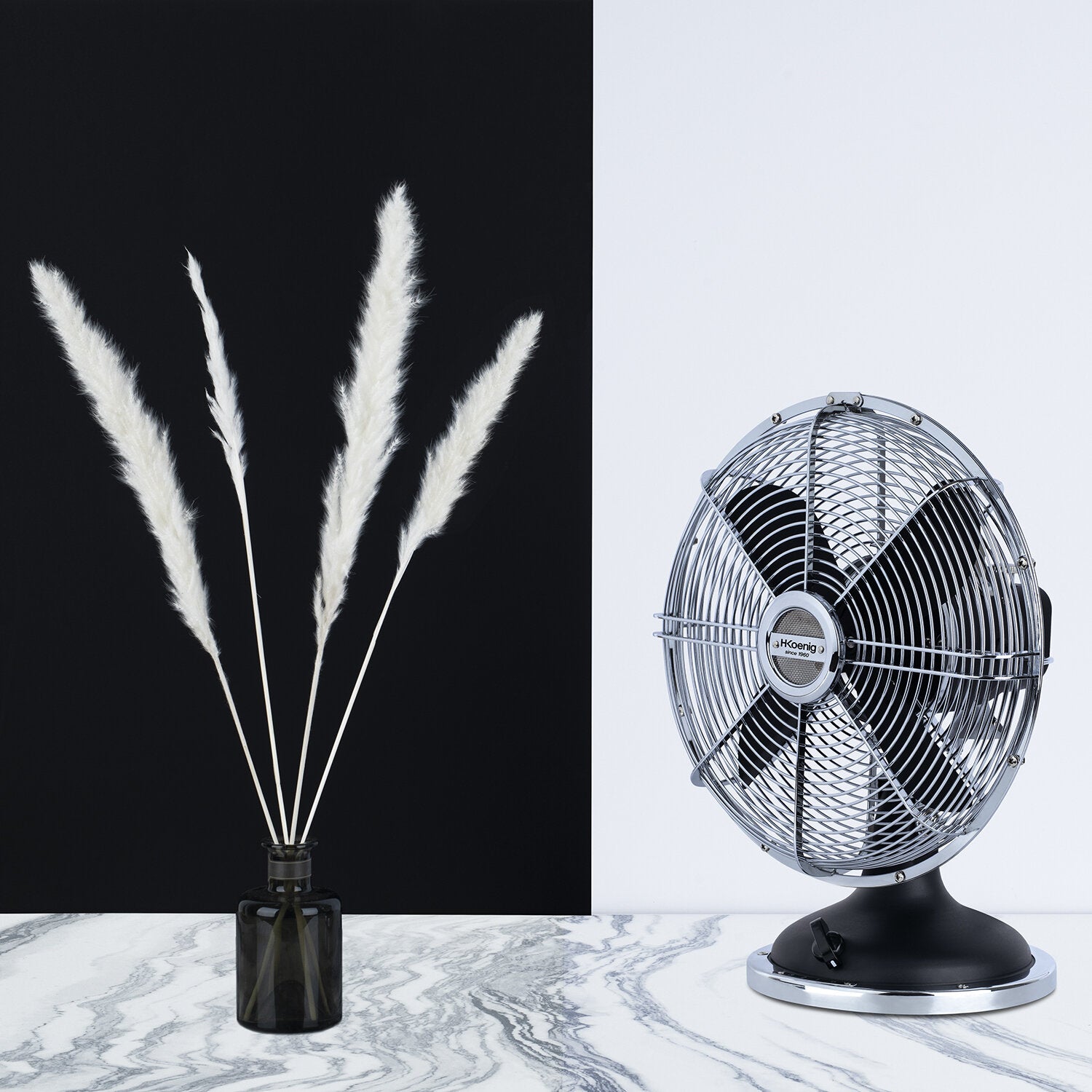 Ventilateur design métal - Noir