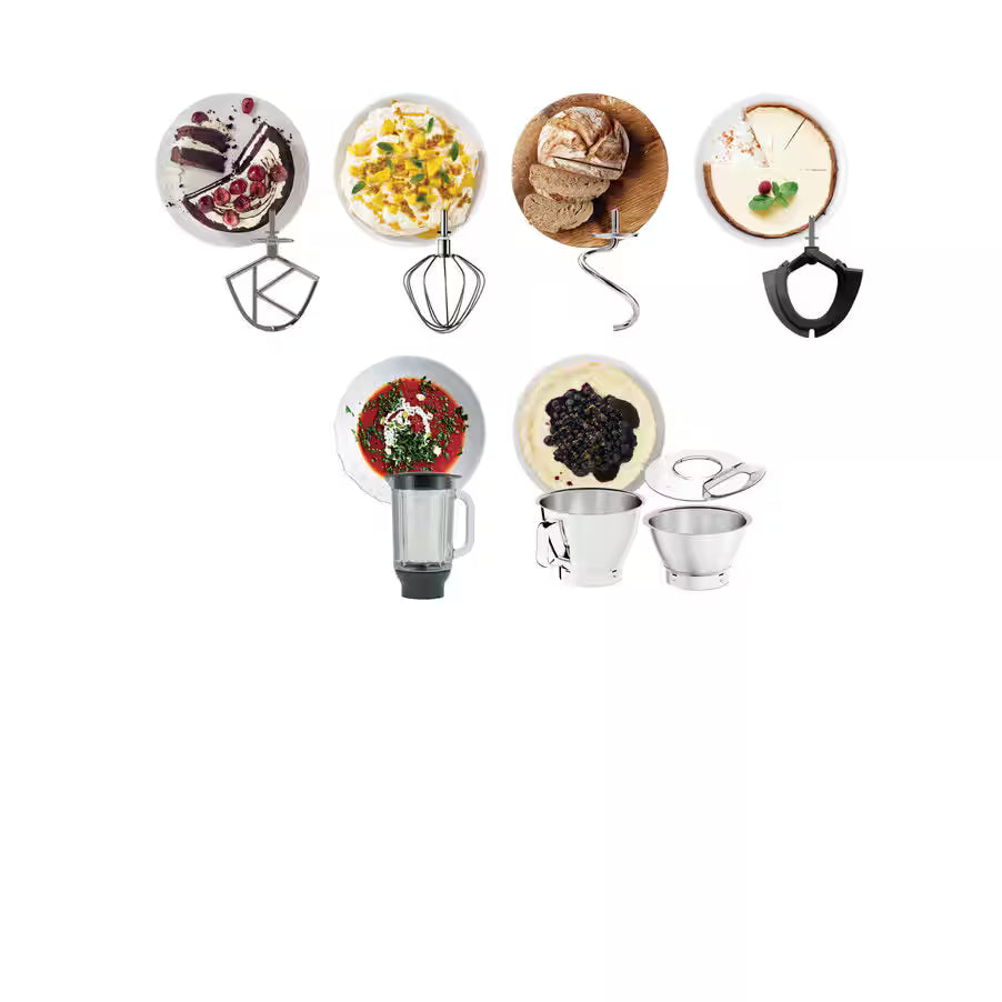 Robot pâtissier Titanium Chef baker XL - argenté - 3.5 et 5 L avec poignet - 1200 W