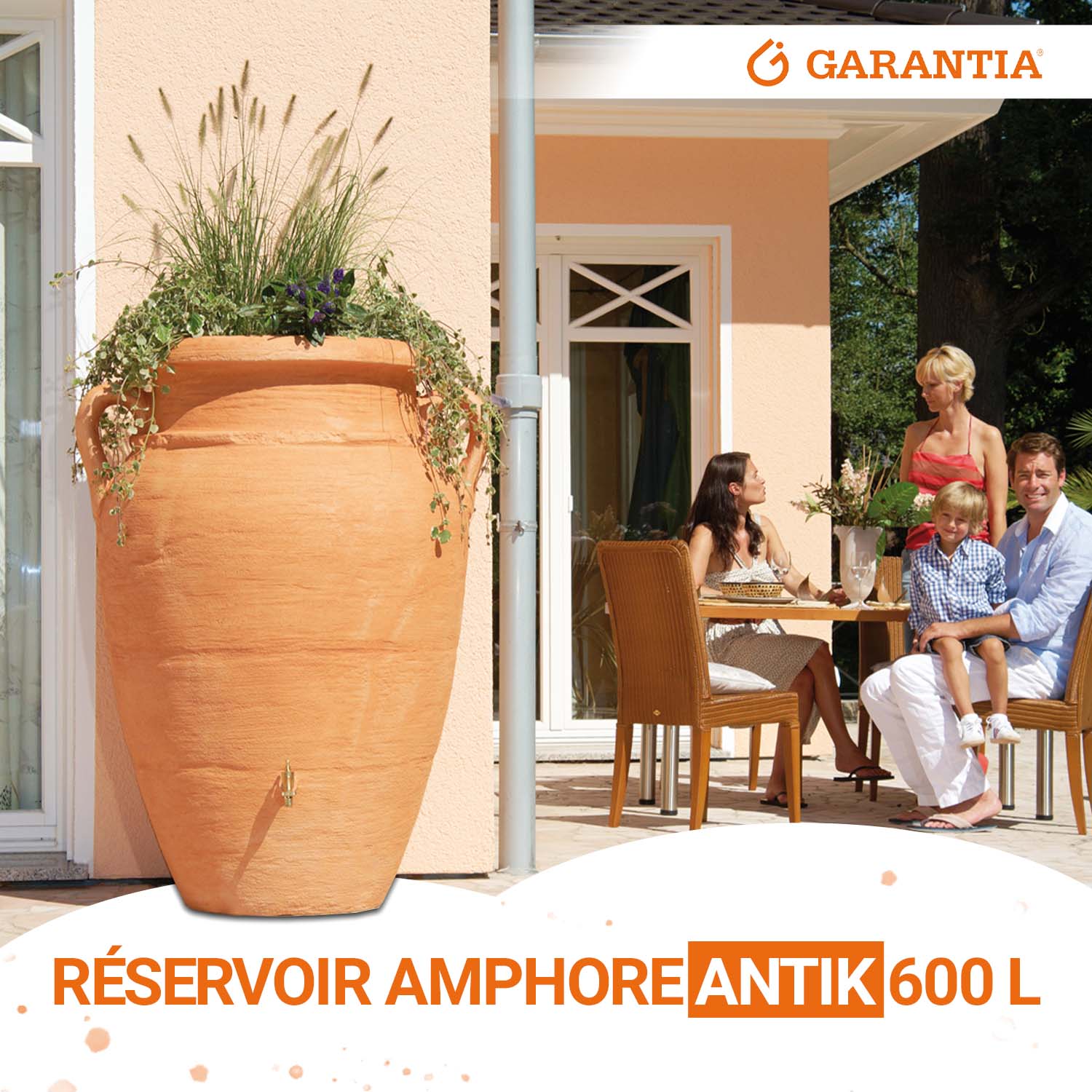 Réservoir Antik Amphore 600 L, terracotta