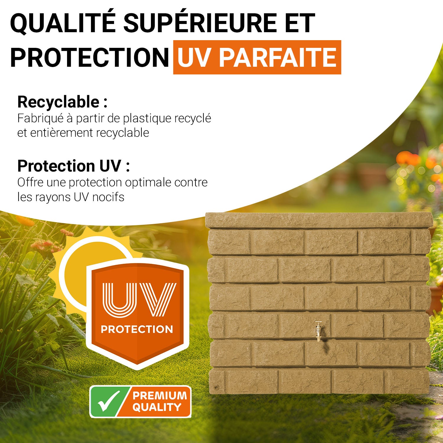 Réservoir mural Rocky 400 L, sable