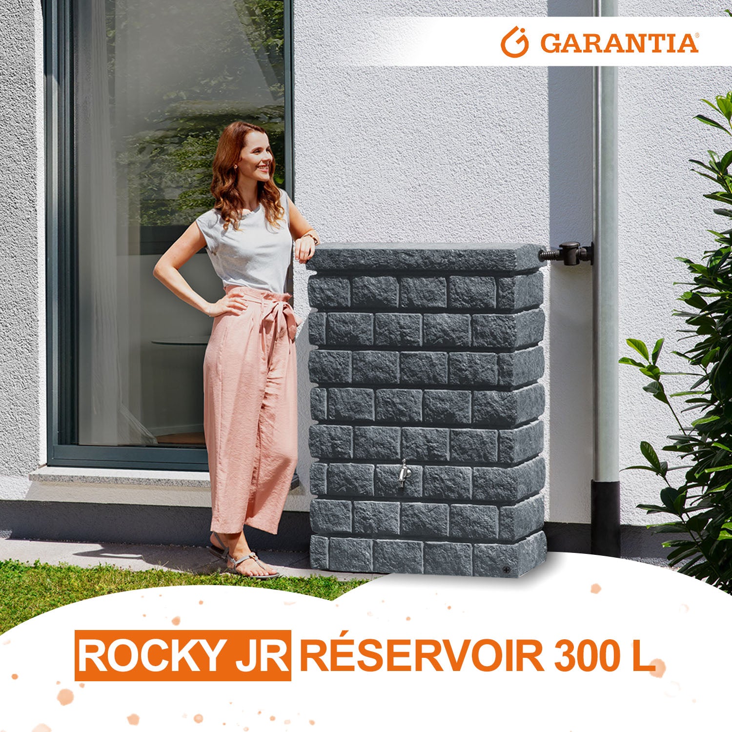 Réservoir mural Rocky Jr 300 L, gris foncé