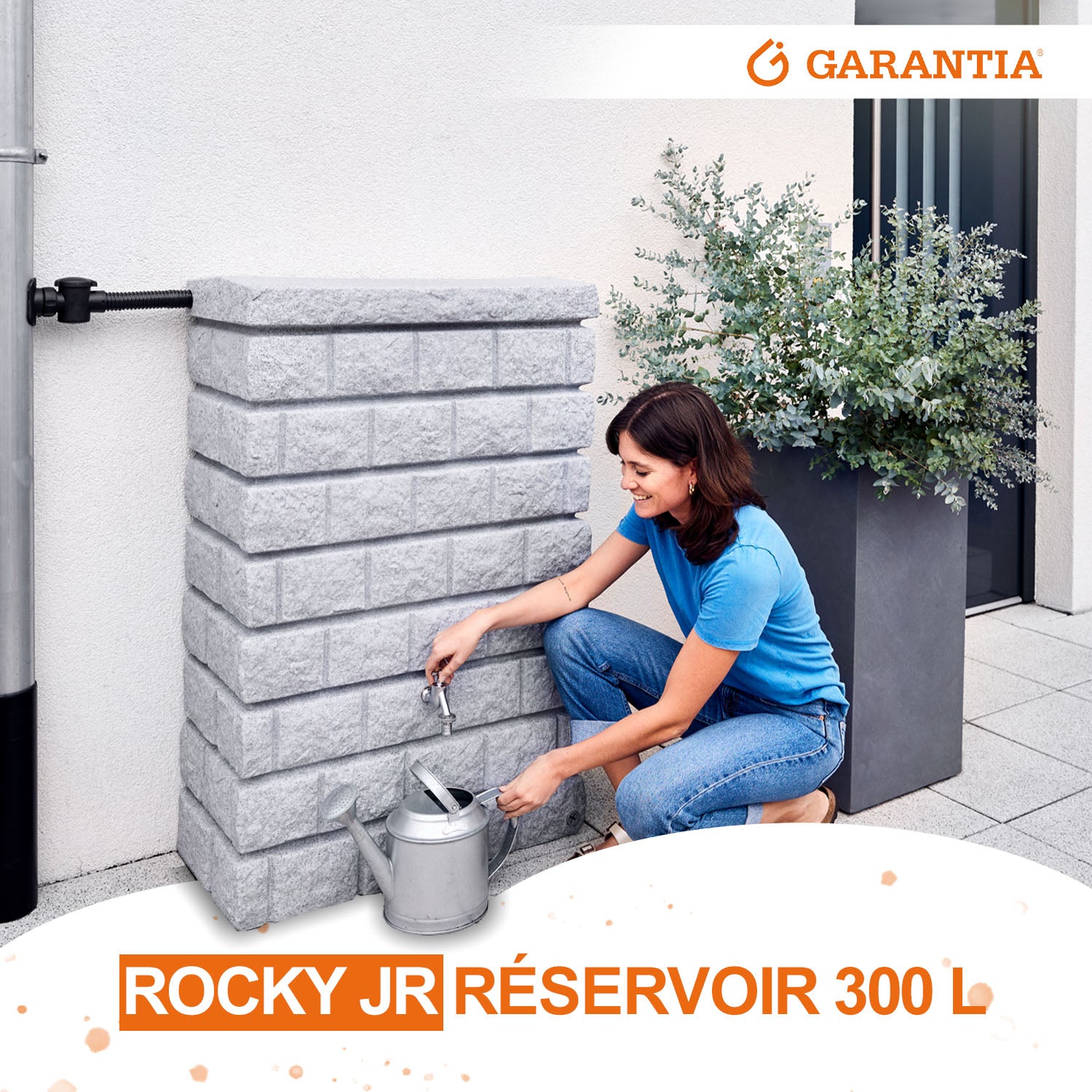 Réservoir mural Rocky Jr 300 L, gris clair