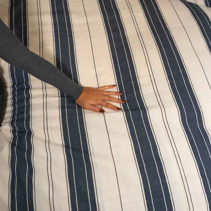 Couvre-lit Itaca Blanc & Bleu - Coton