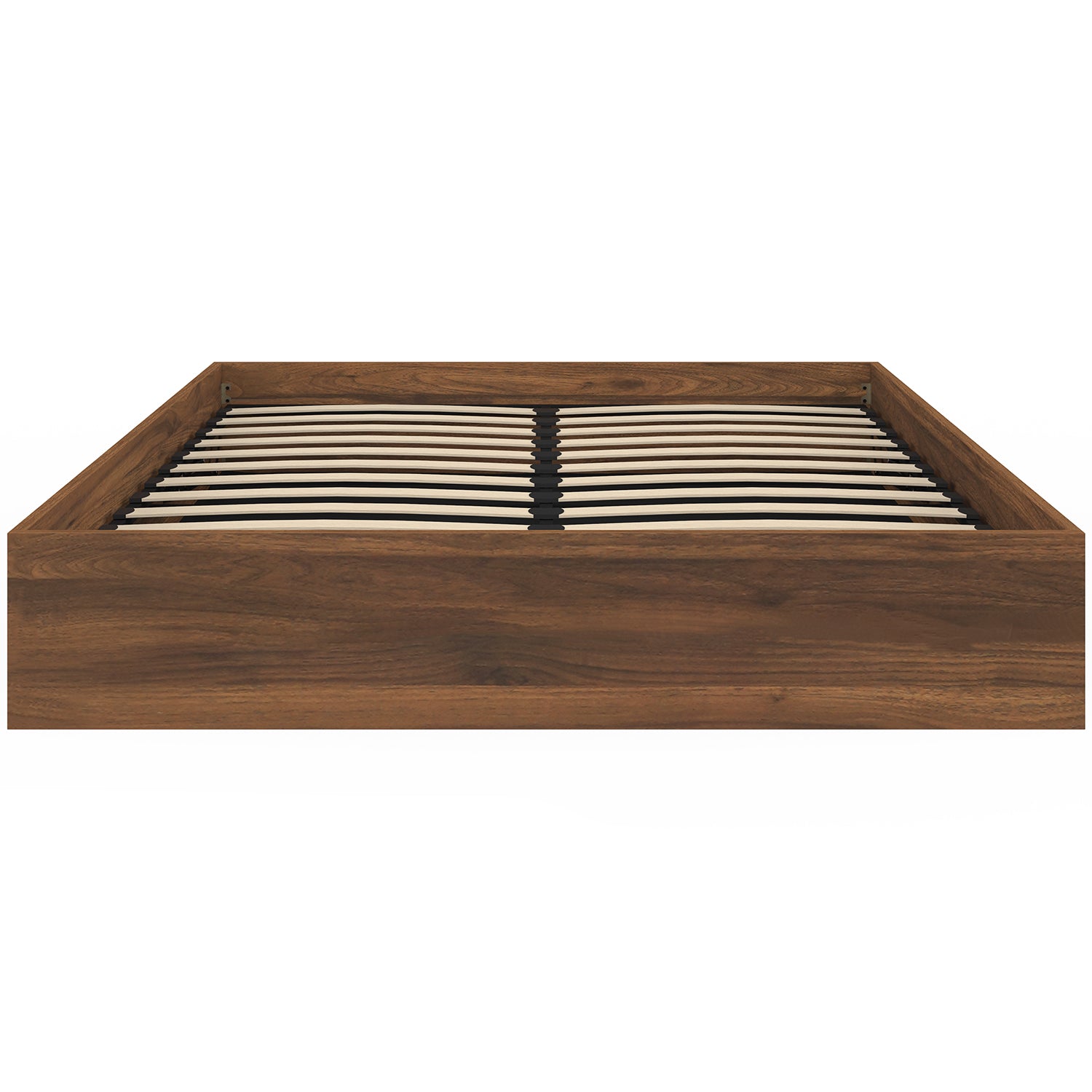 Lit coffre Malta 160x200cm effet bois noyer