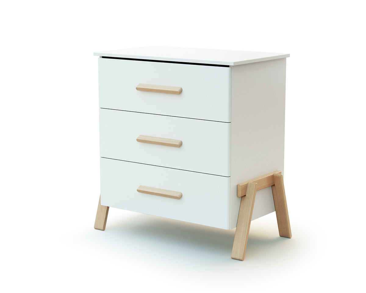 Grand Duo Lit et commode à Langer 3 Tiroirs En Bois Canaille