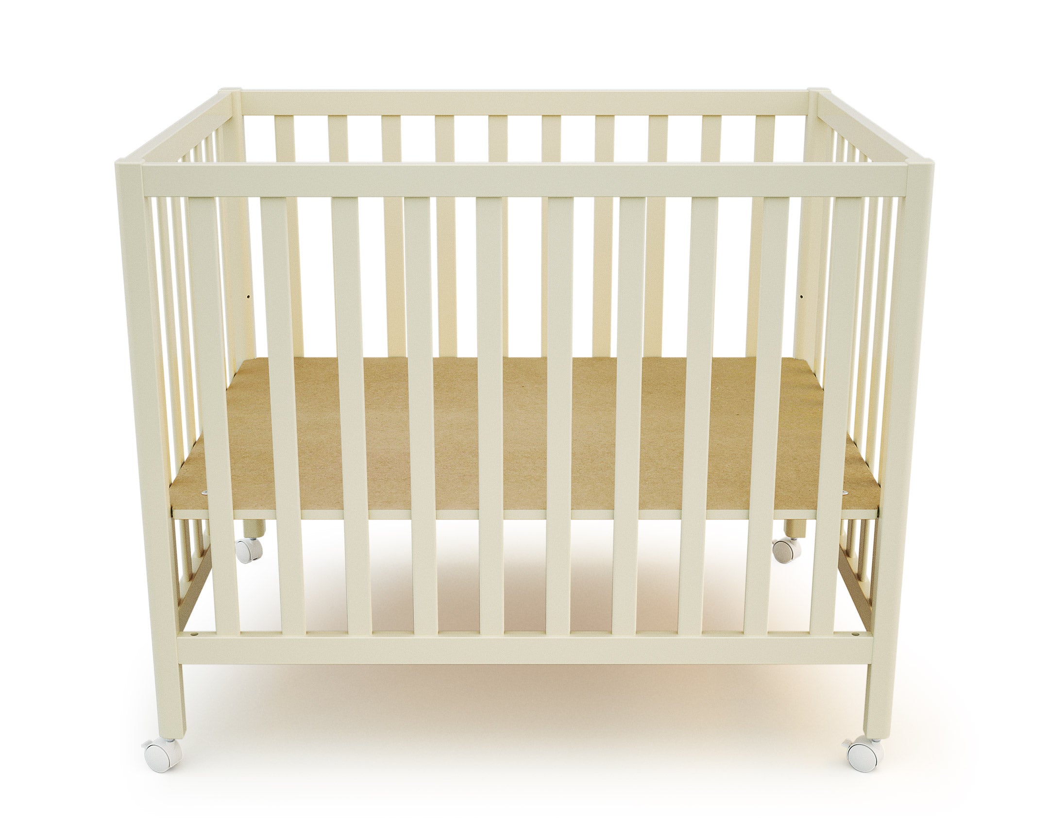 Parc bébé rectangulaire en bois FARA - Blanc Perle