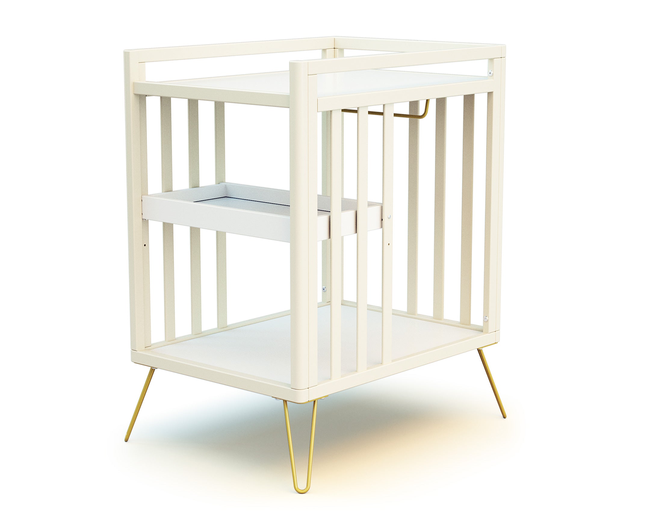Table à langer 2 étagères en bois ONLY Jaune