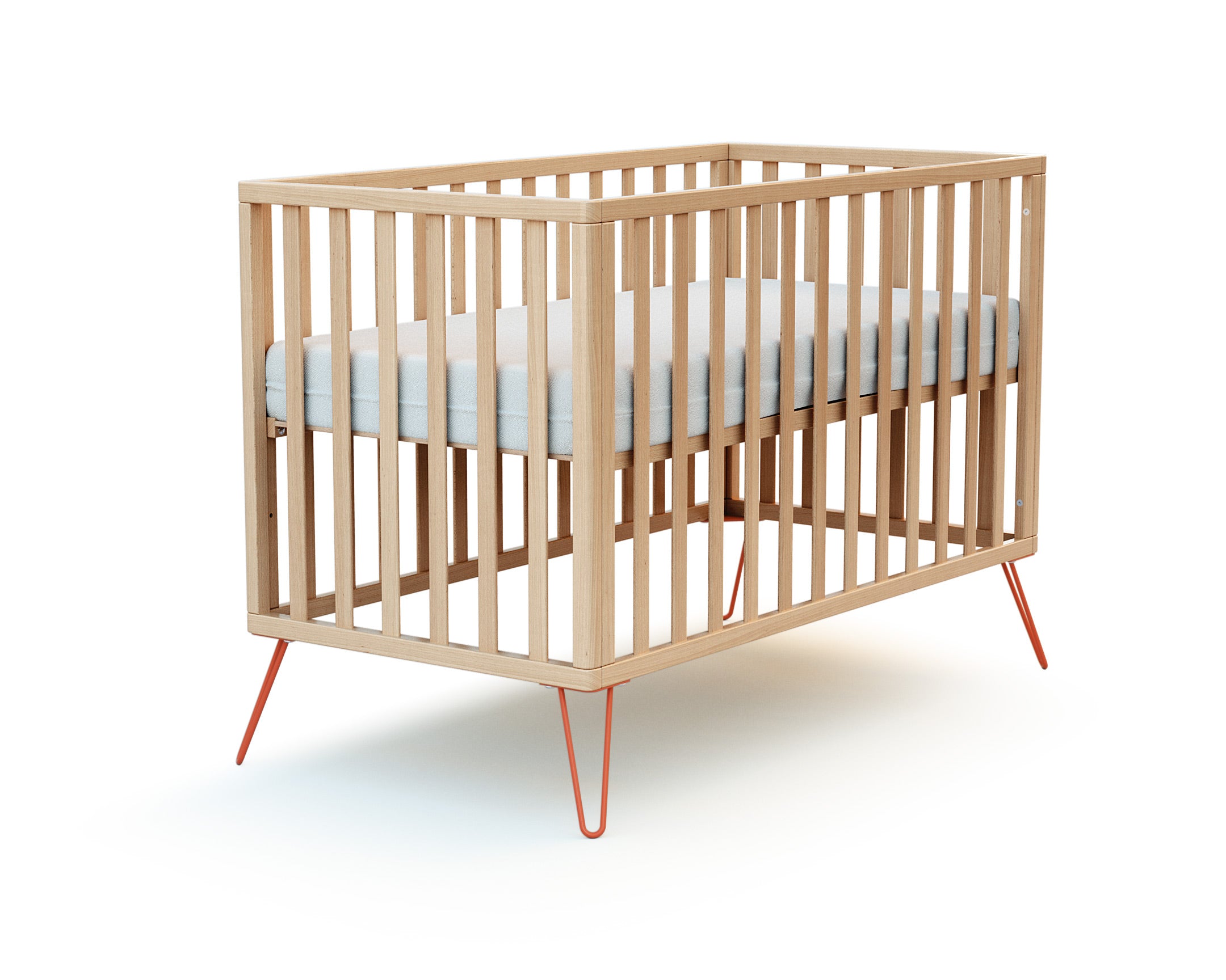 Lit bébé en bois ONLY Terracotta 60 x 120 cm