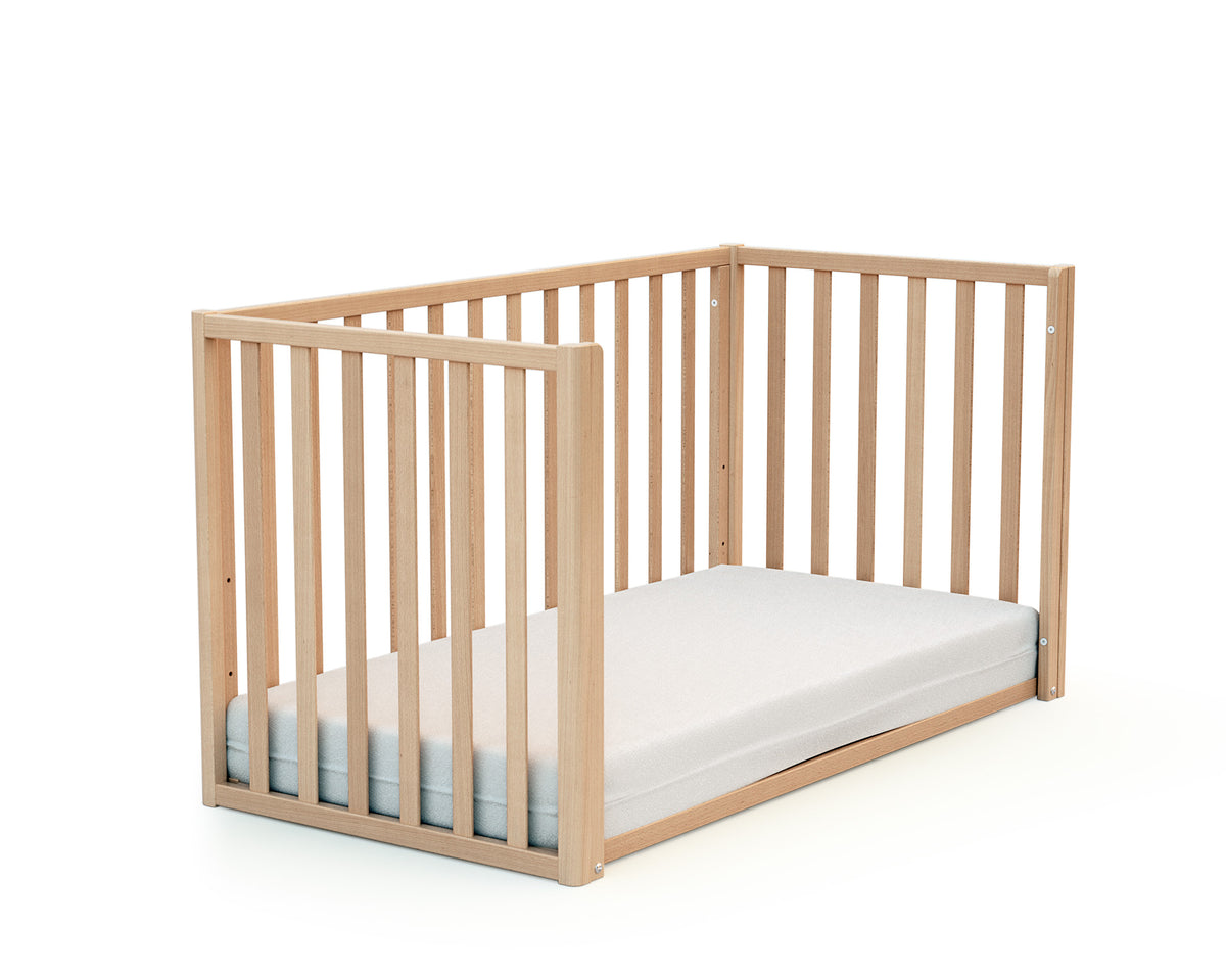 Lit bébé évolutif en bois KASA Hêtre Verni 60 x 120 cm