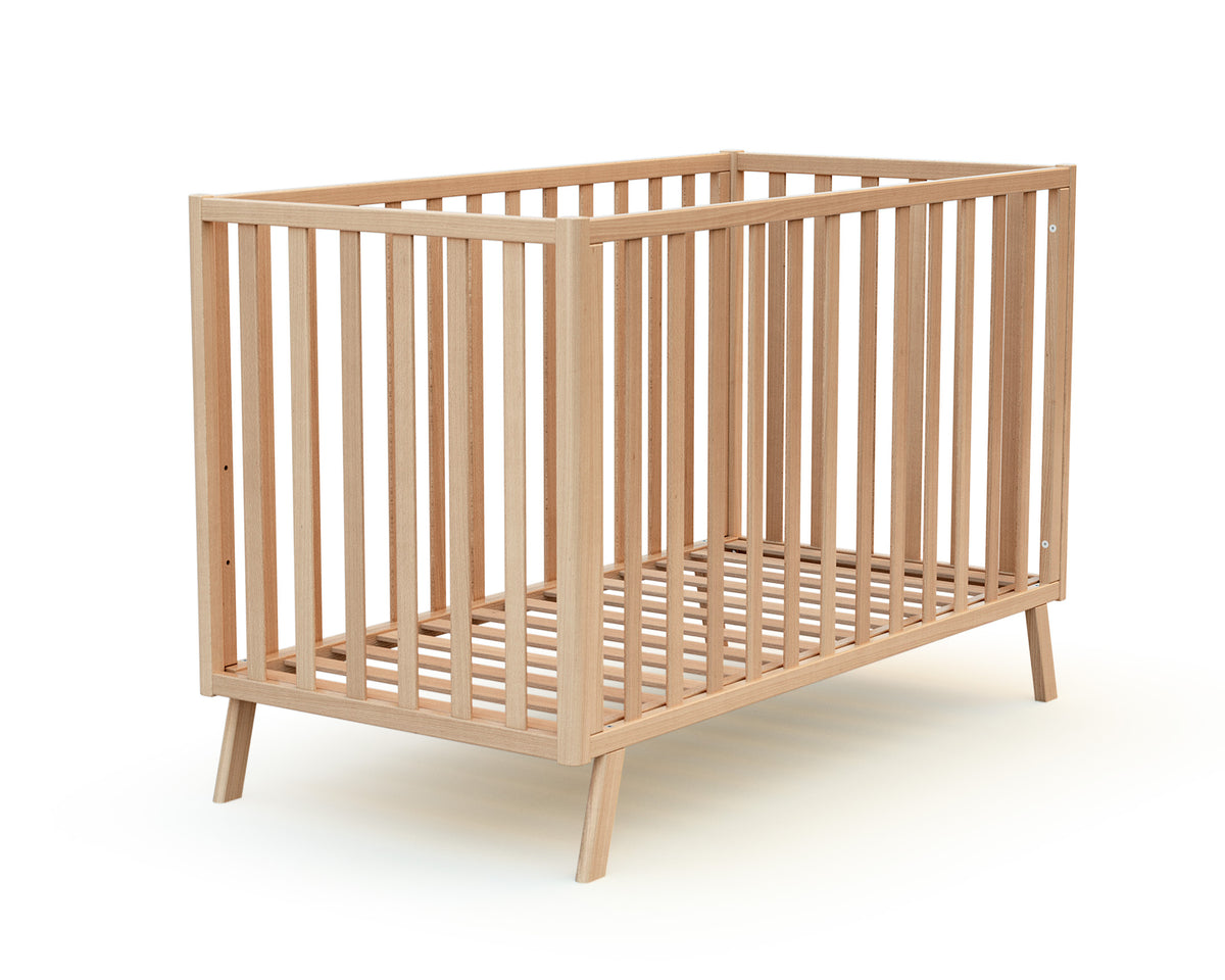 Lit bébé évolutif en bois KASA Hêtre Verni 60 x 120 cm