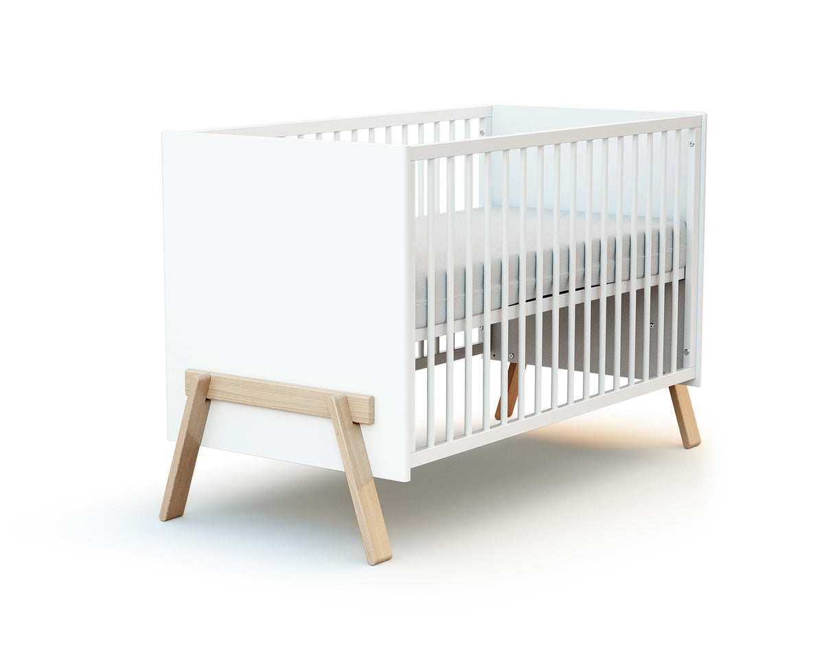 Lit bébé en bois hêtre brut CANAILLE 60 x 120 cm