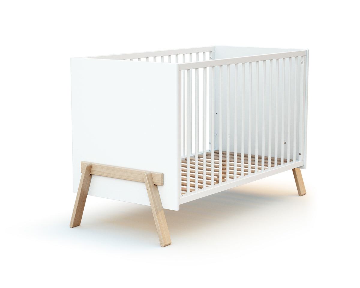 Lit bébé en bois hêtre brut CANAILLE 60 x 120 cm
