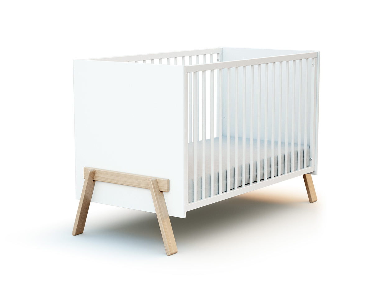 Lit bébé en bois hêtre brut CANAILLE 60 x 120 cm