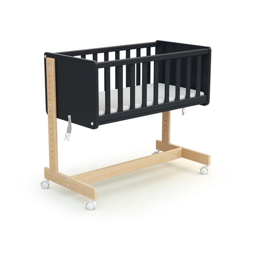 Berceau cododo évolutif bois Gris Graphite et Hêtre Verni 40 x 80 cm