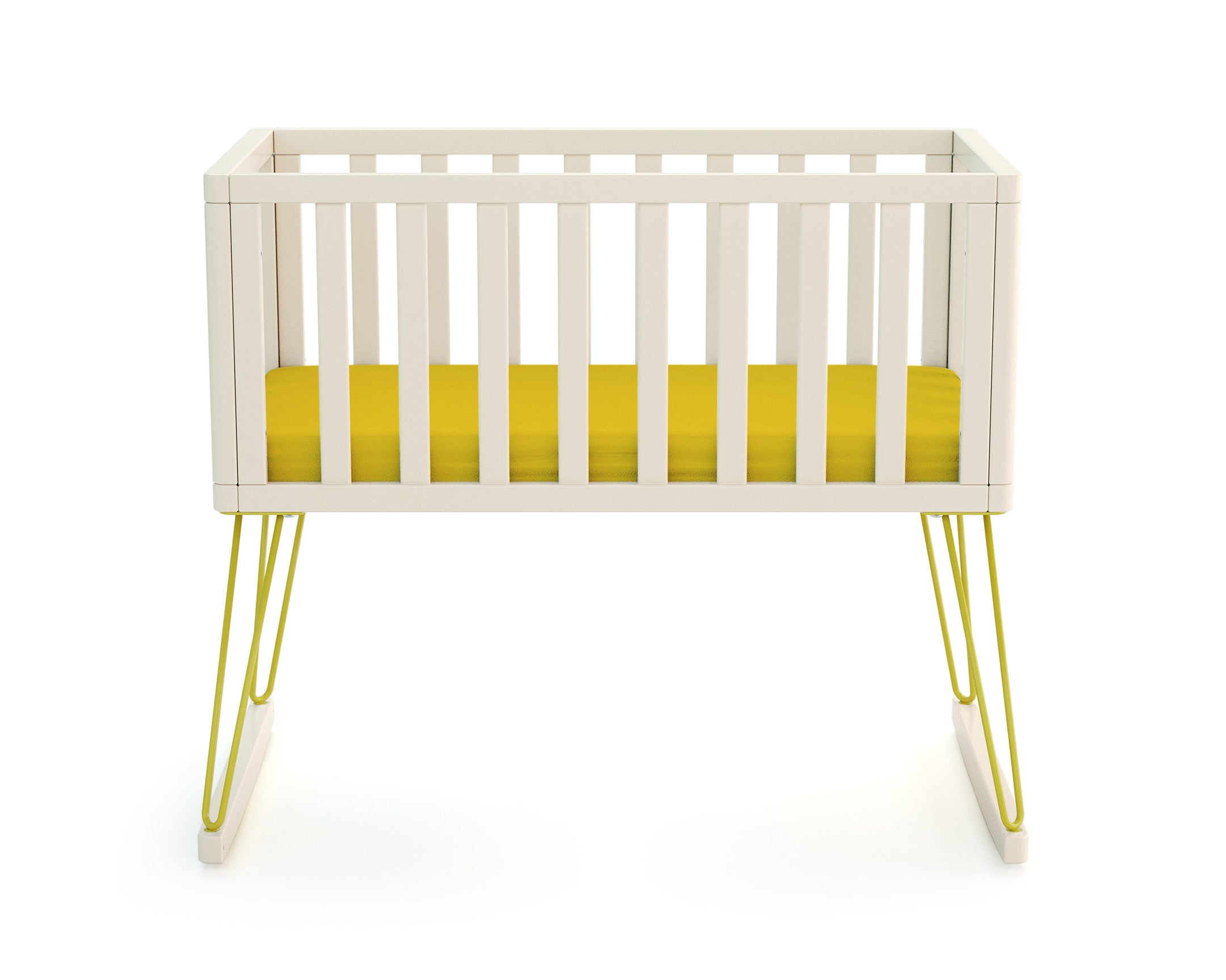 Berceau à bascule en bois ONLY Jaune 40 x 80 cm