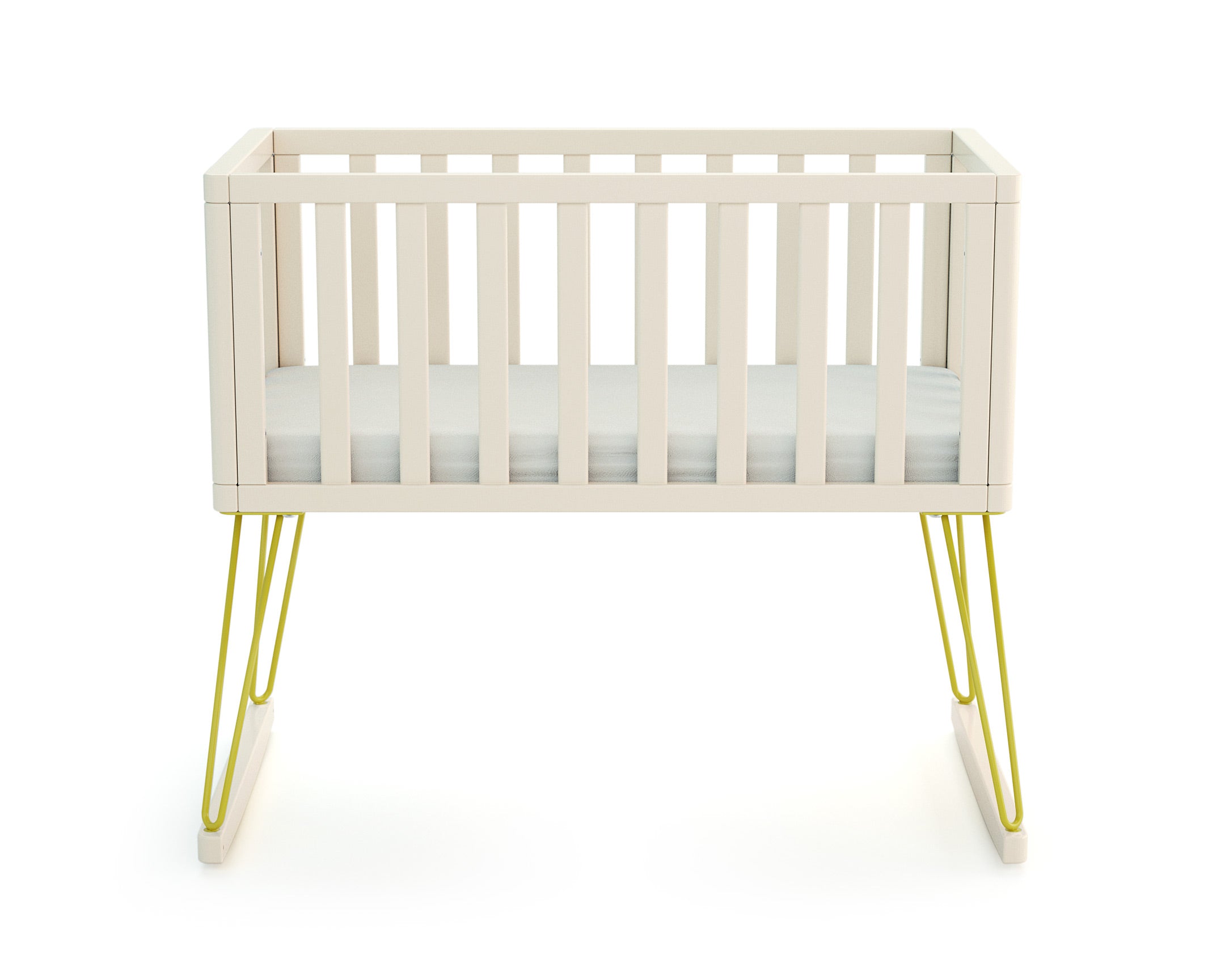 Berceau à bascule en bois ONLY Jaune 40 x 80 cm