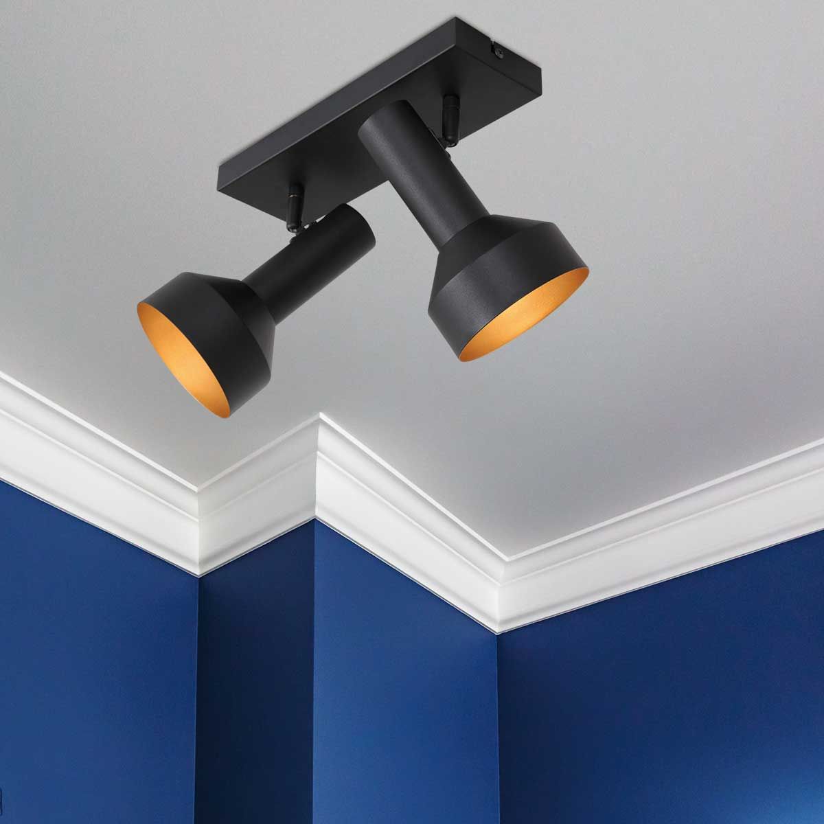 Spot plafond noir & doré - Bundle