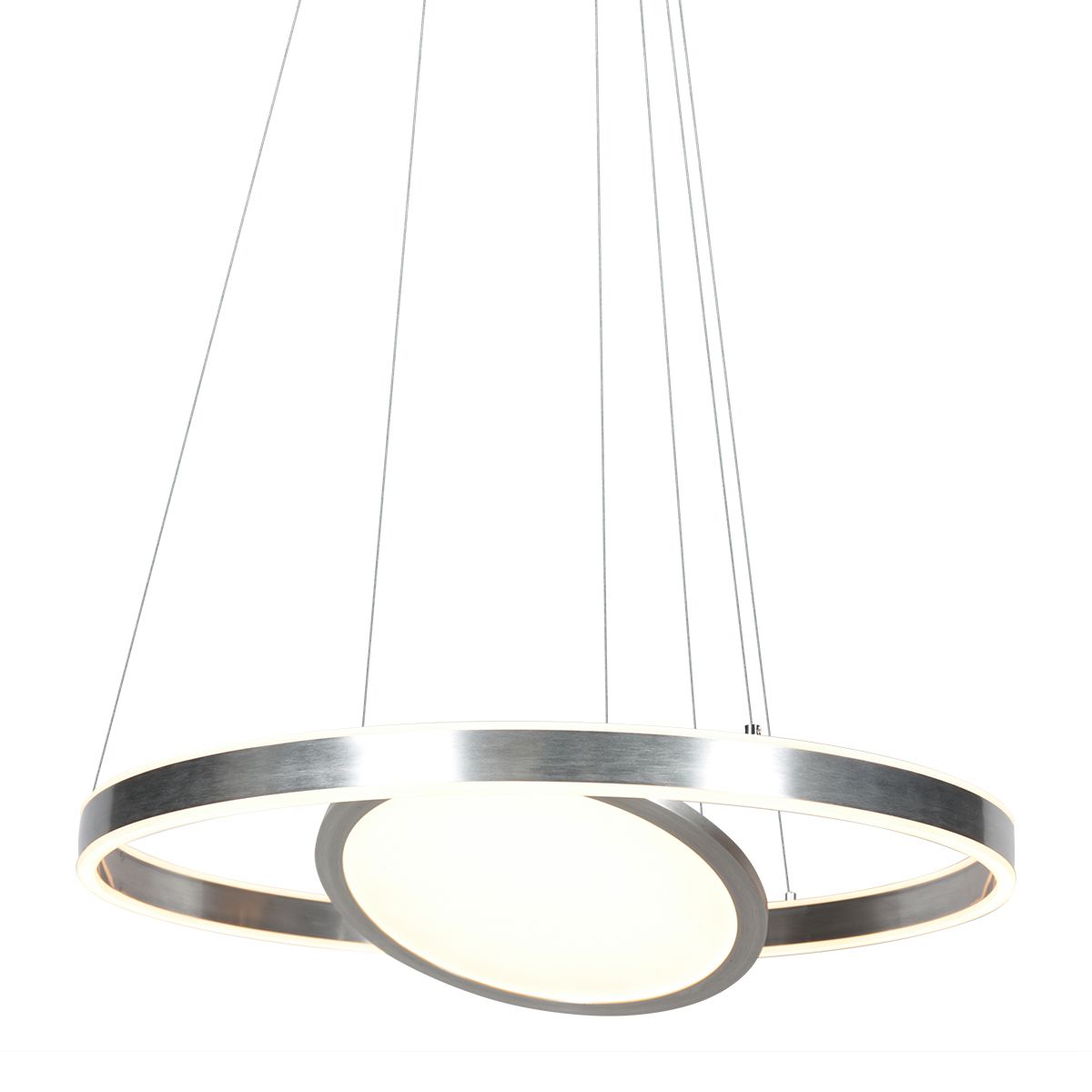 Lampe suspension acier - 3 lumières - Ringlux