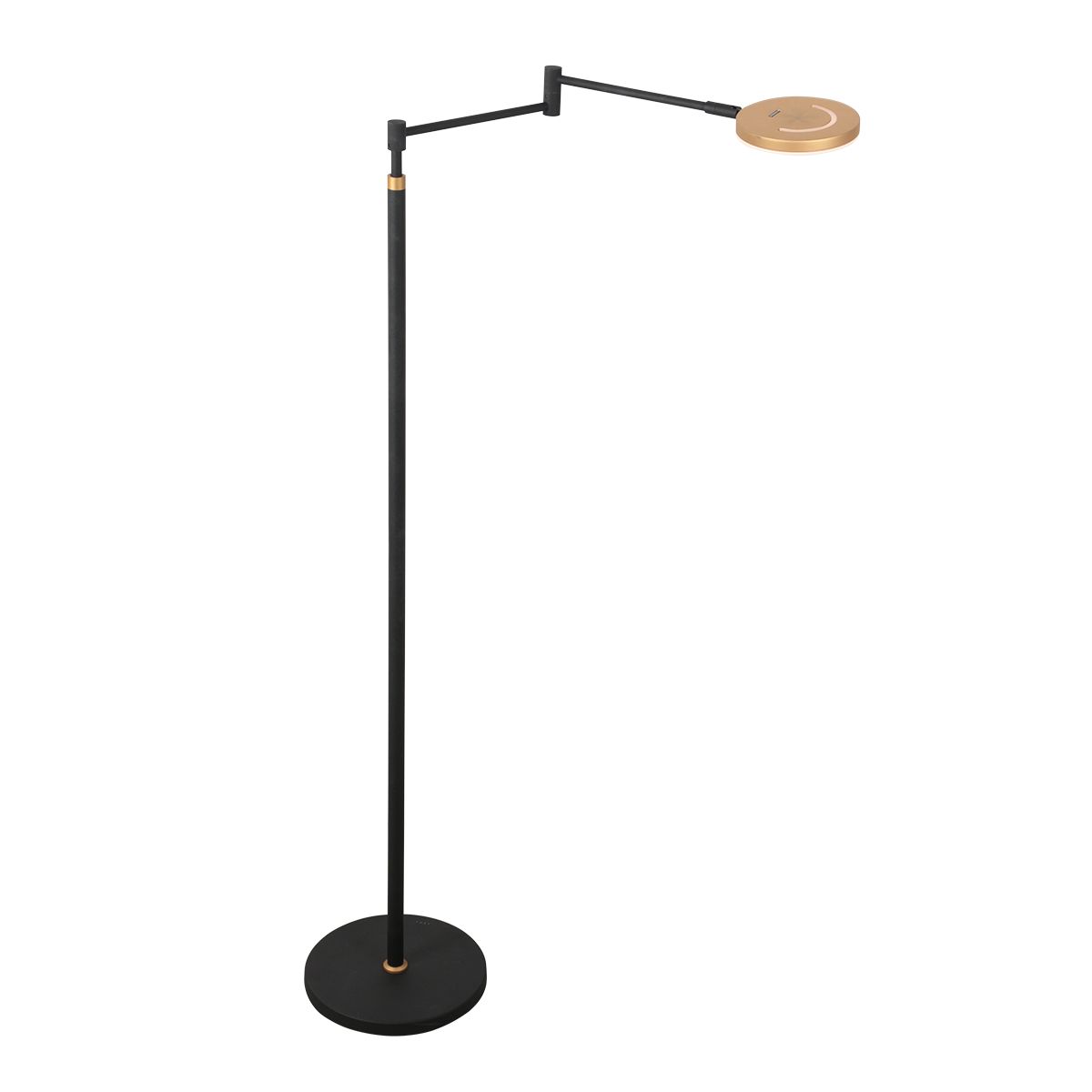 Lampadaire noir & bronze rechargeable - Soleil