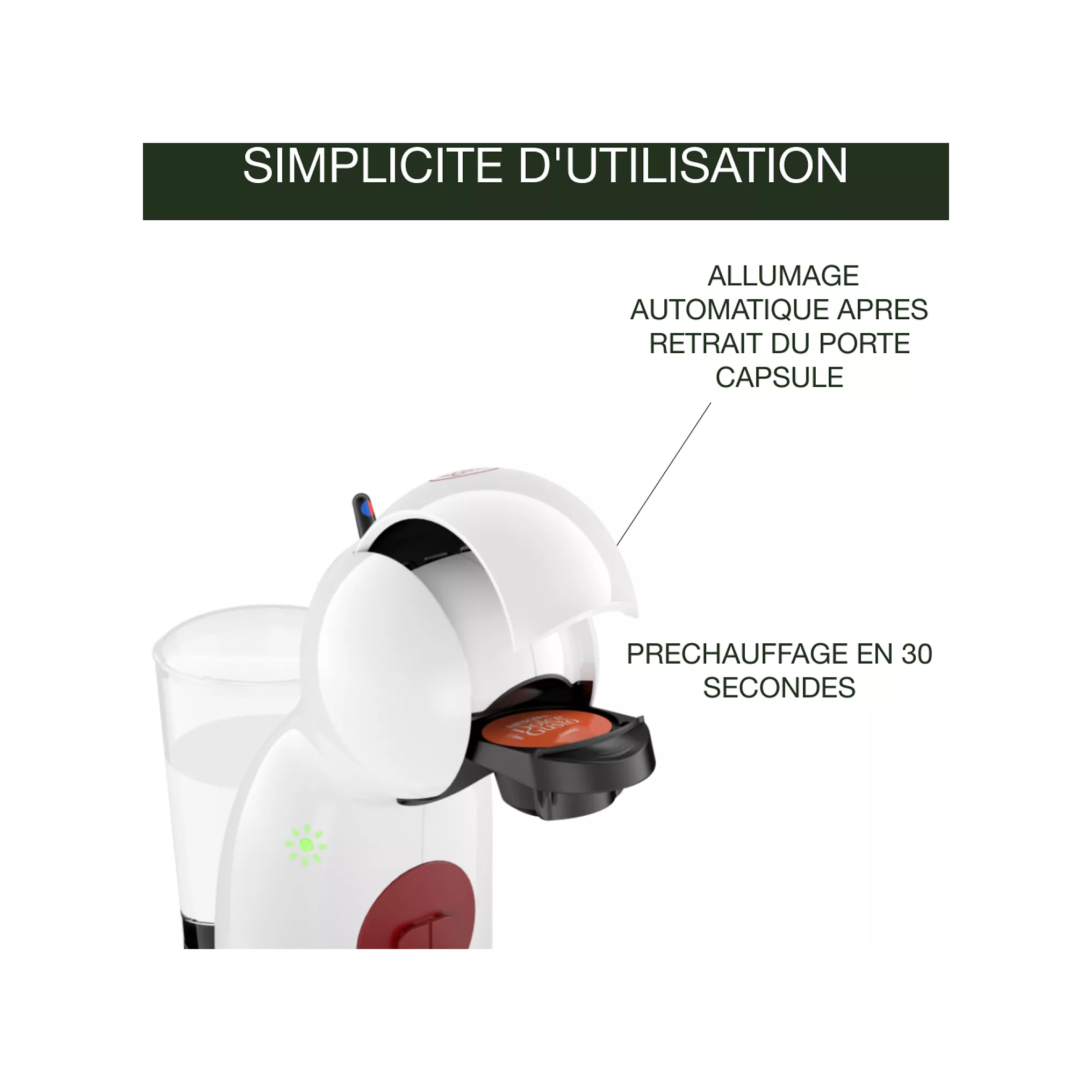 Cafetière DOLCE GUSTO KRUPS Piccolo XS Blanc