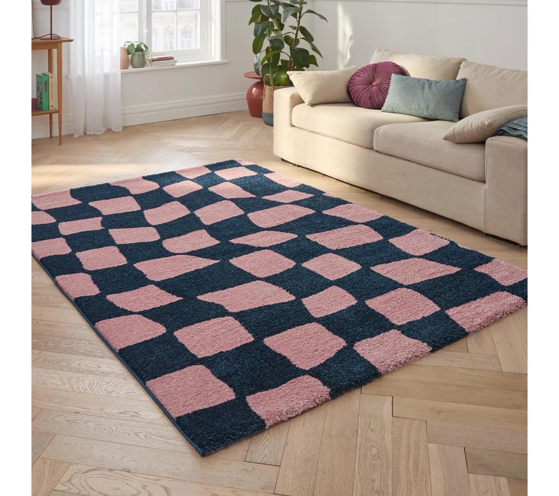 Tapis intérieur à poils longs - Groovy - Bleu