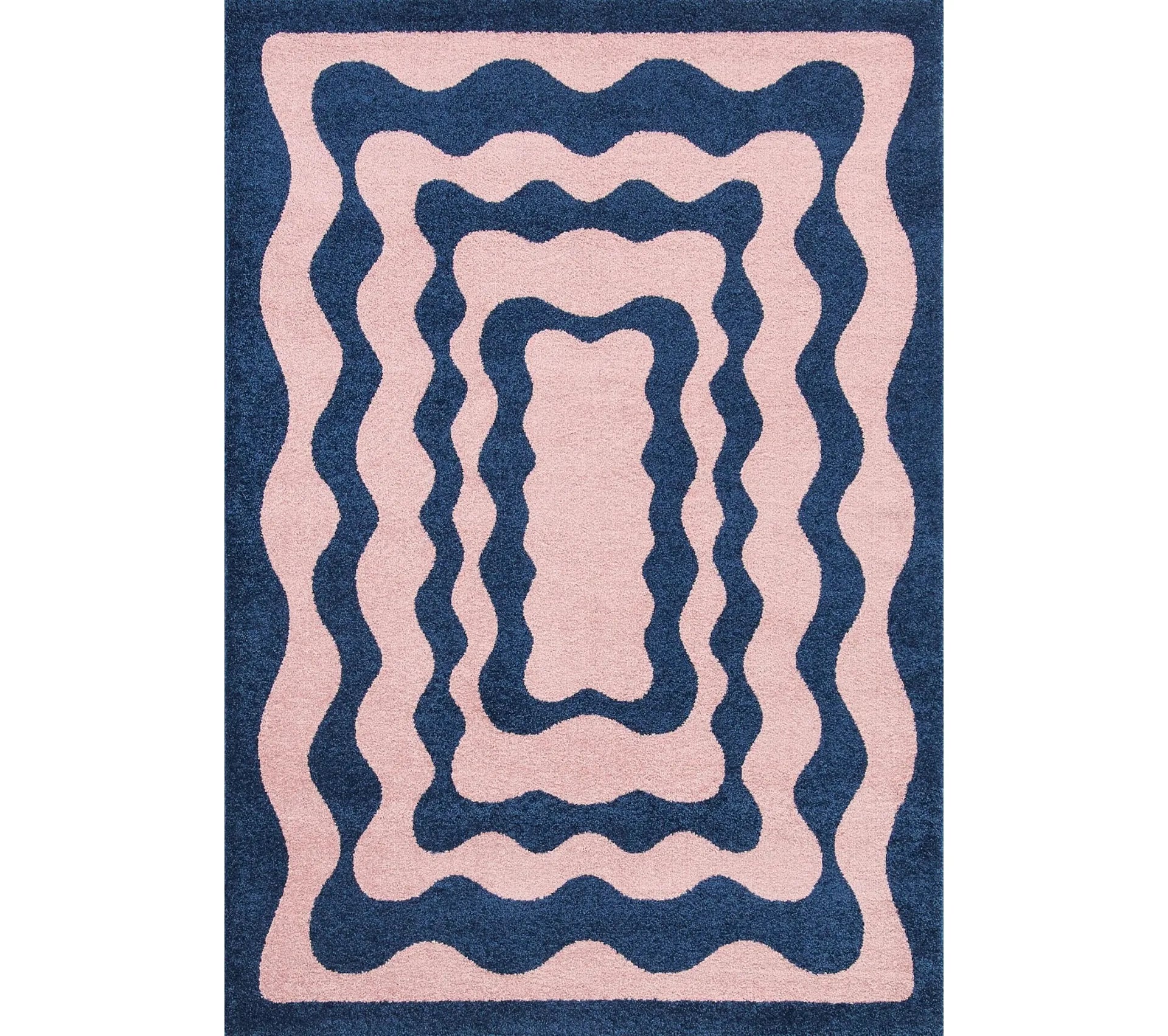 Tapis rétro années 70 - Groovy - Bleu