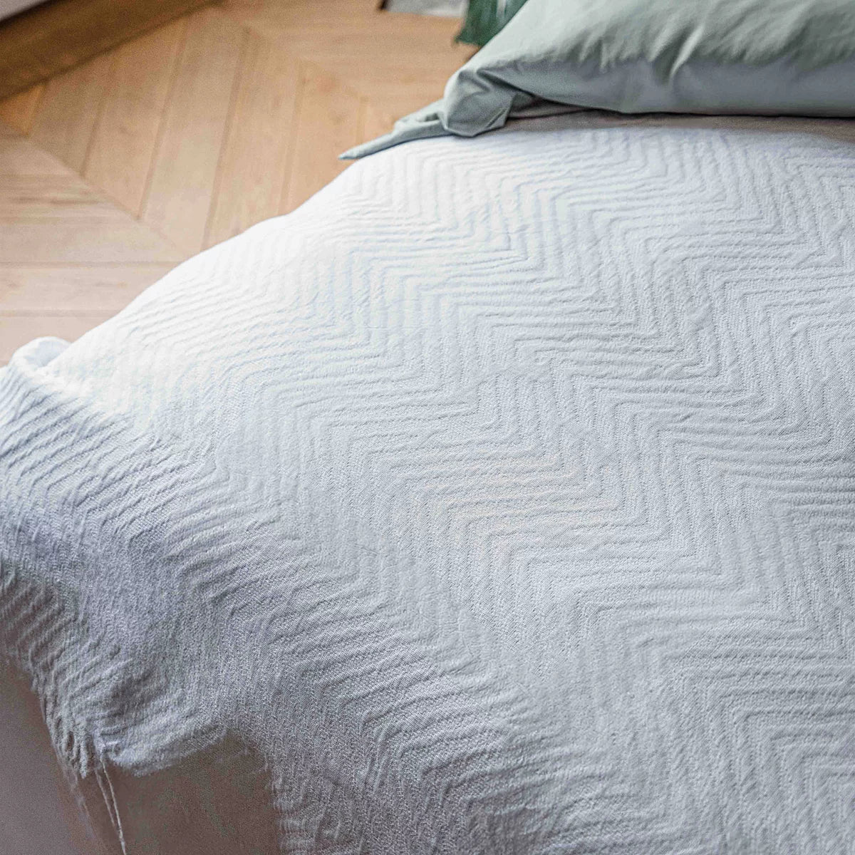 Couvre-lit Compas blanc cassé - Coton