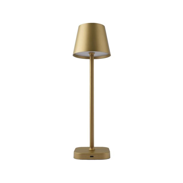 FlinQ - Lampe de table - Rechargeable - Intensité variable avec mode mémoire - 3 niveaux d'éclairage - 38 cm - Or