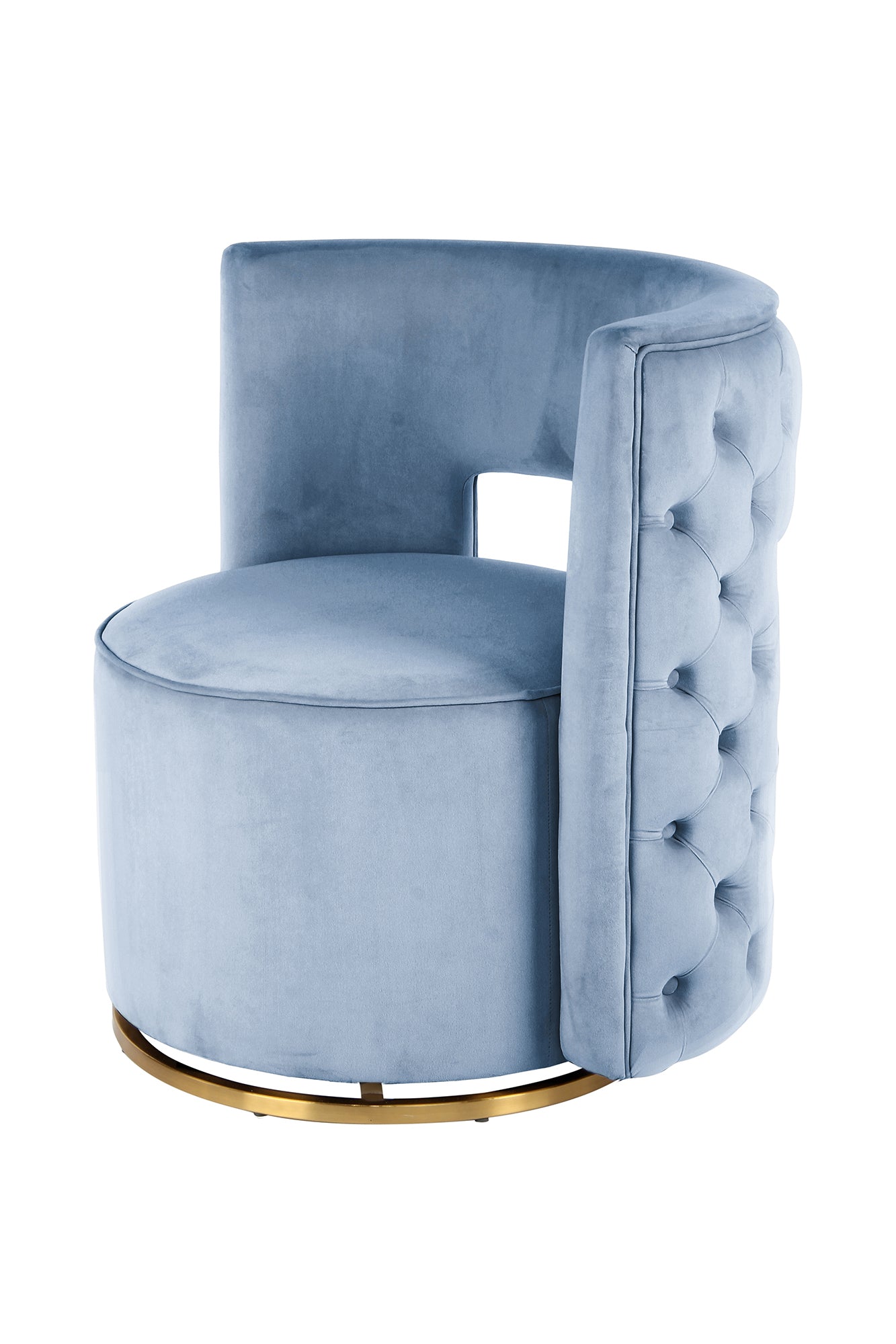 Fauteuil bleu / doré - Beverly