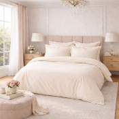Drap housse uni - 90x190cm - percale de coton
