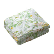Housse de couette - 140x200cm - tissu percale -  fleurs vertes
