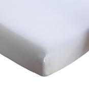 Drap housse blanc - 90x90cm Dolly - satin de coton brodé