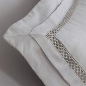 Housse de couette - 200x200cm - Dolly - satin de coton brodé