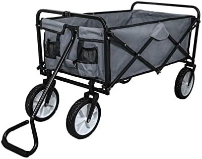 Chariot Pliable de Jardin 70 kg – Gris
