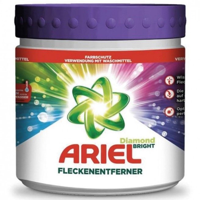 Lot de 2 ARIEL Diamond Bright Détachant en Poudre pour Linge Blanc 500 g