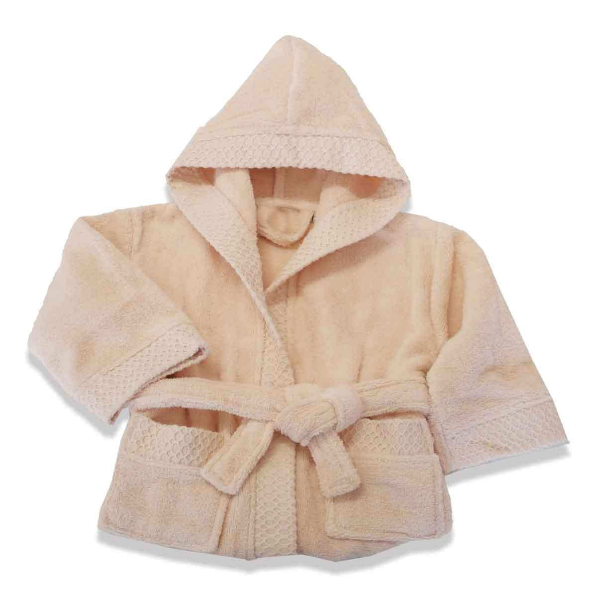 Peignoir de bain enfant uni - 8/10 ans - rose