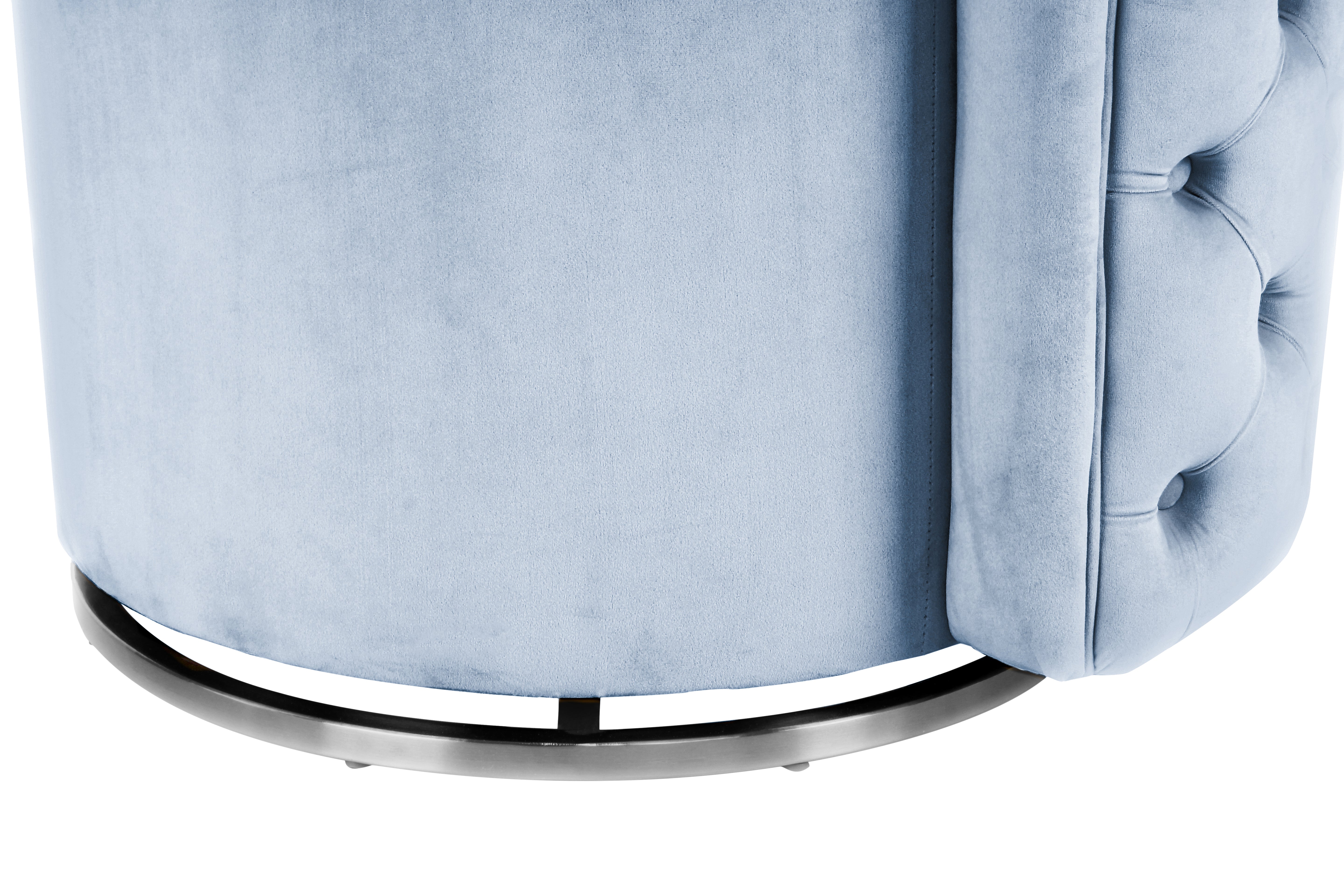 Fauteuil bleu clair / argent - Beverly