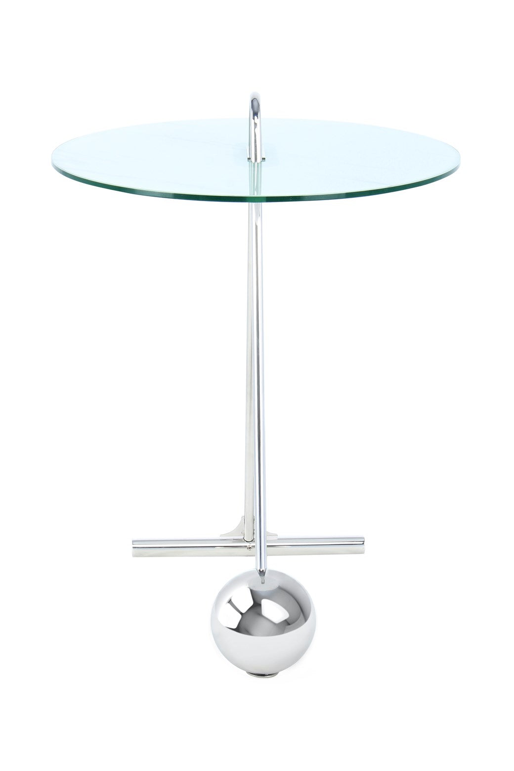 Table d'appoint argent blanc - Pendulum