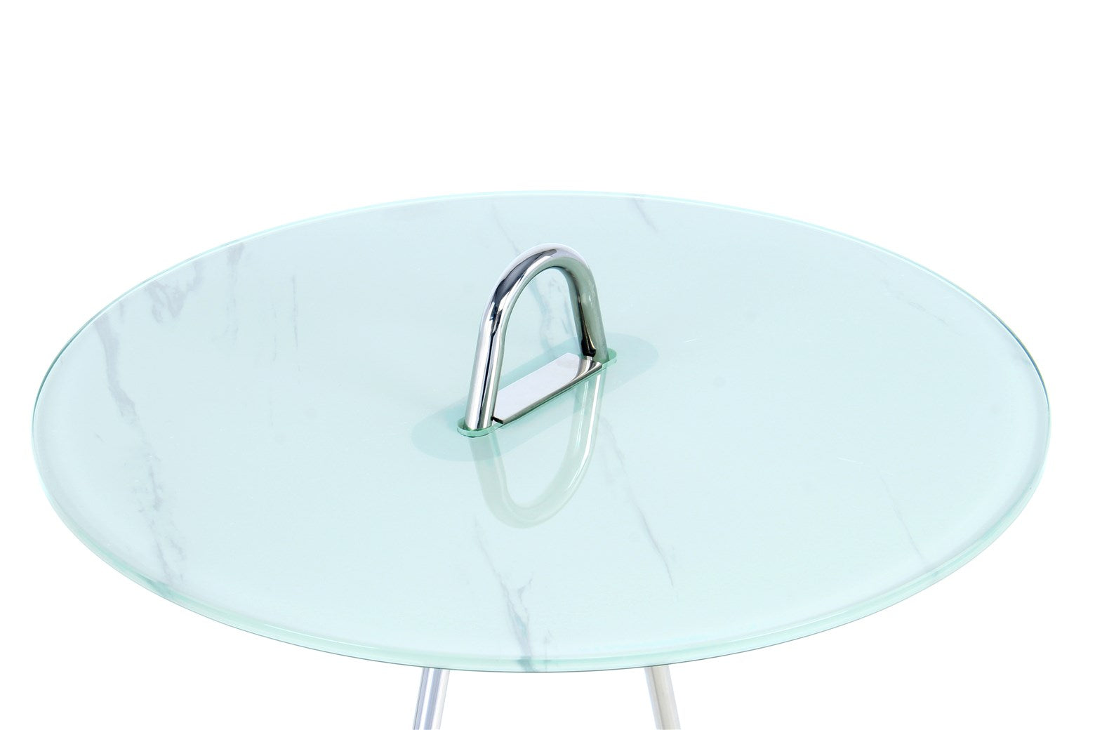 Table d'appoint argent blanc - Pendulum