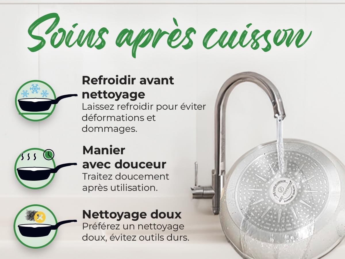 Batterie de cuisine 21 pièces antiadhésives en Granit beige - Tous feux dont induction